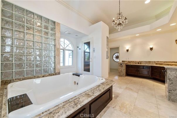 Bathroom, Chandelier, Interior, Recessed Lighting