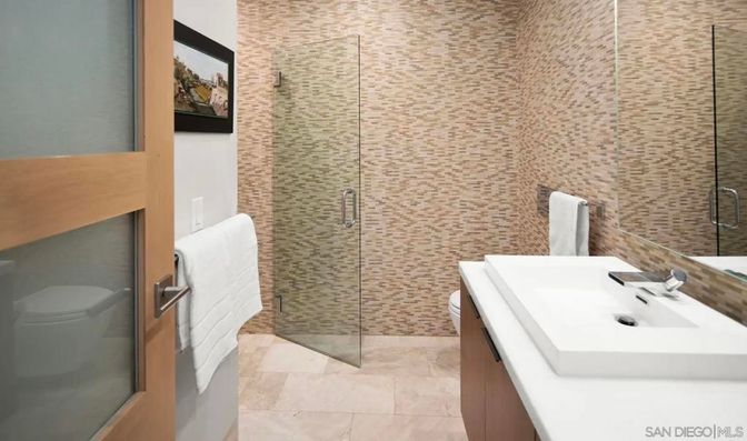 Bathroom, Glass Shower, Interior