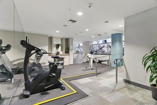 Fitness Equipment, Interior, Recessed Lighting