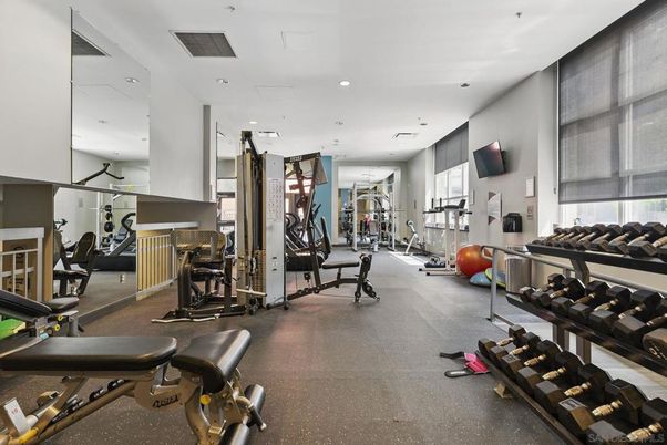 Fitness Equipment, Gym, Interior, Recessed Lighting