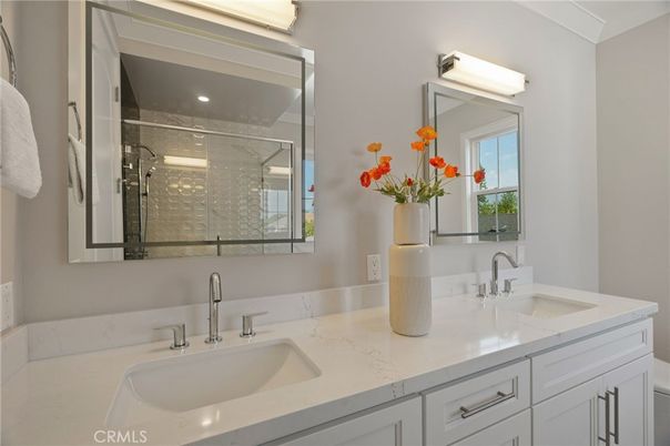 Bathroom, Dual Sink Vanities, Glass Shower, Interior