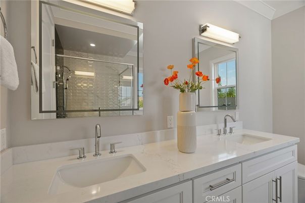 Bathroom, Dual Sink Vanities, Glass Shower, Interior