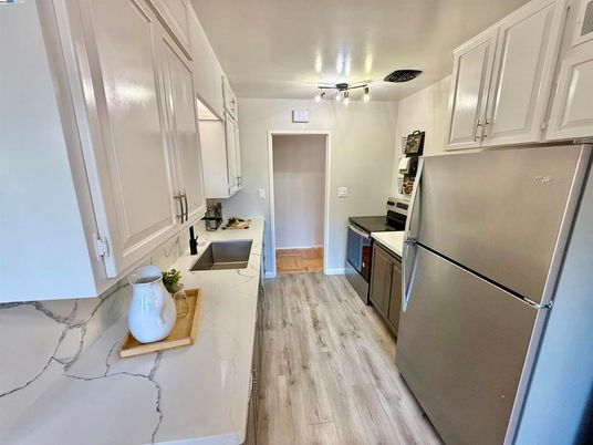 Interior, Kitchen, Wood Texture Flooring
