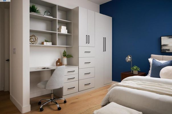 Bedroom, Home Office, Interior, Wood Texture Flooring
