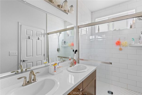 Bathroom, Dual Sink Vanities, Glass Shower, Interior