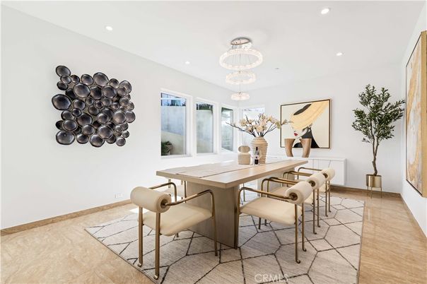 Chandelier, Dining room, Interior, Recessed Lighting