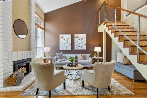 Fireplace, Interior, Living room, Wood Texture Flooring