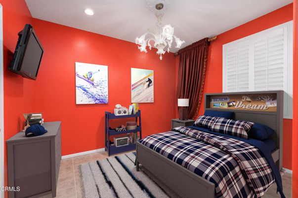 Bedroom, Chandelier, Interior, Recessed Lighting