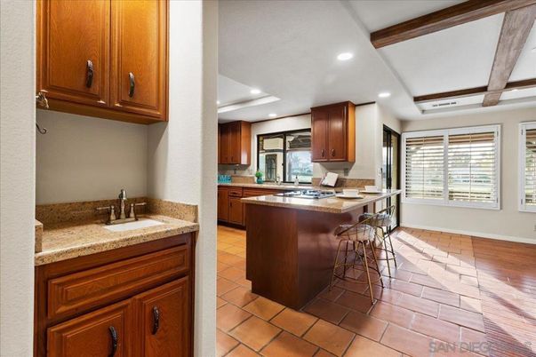 Interior, Kitchen, Recessed Lighting, Wooden Beams