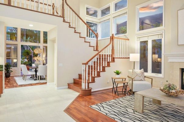 Dining room, Fireplace, Interior, Wood Texture Flooring