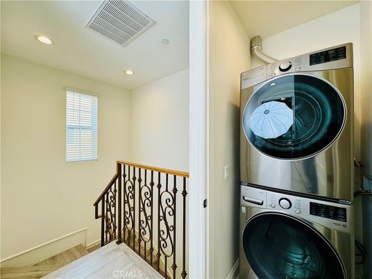 Interior, Recessed Lighting, Utility Closets, Washer, Wood Texture Flooring