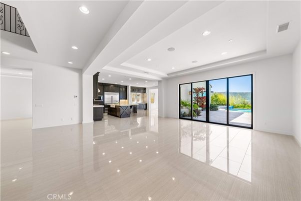 Empty room, Interior, Kitchen, Recessed Lighting