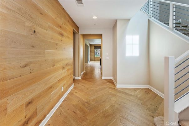 Interior, Recessed Lighting, Wood Texture Flooring, Wooden Walls