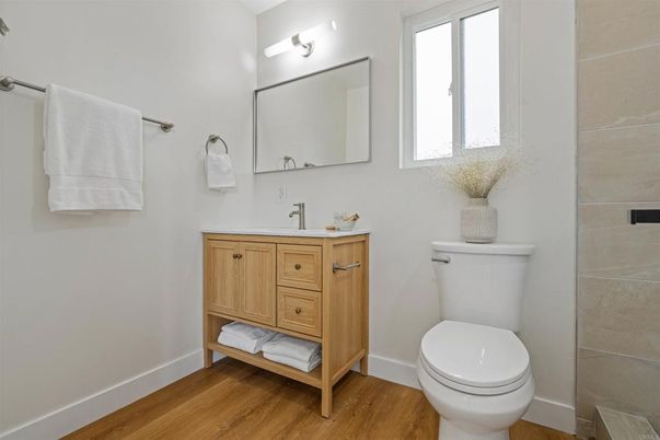 Bathroom, Interior, Wood Texture Flooring