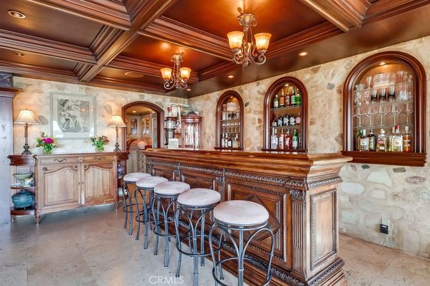Chandelier, Interior, Recessed Lighting, Wooden Beams