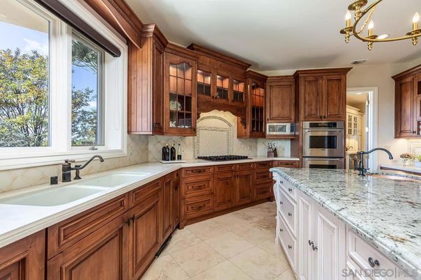 Chandelier, Interior, Kitchen, Stainless Steel Appliances