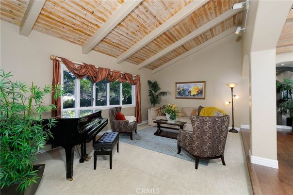 Interior, Living room, Piano, Wooden Beams, Wooden Ceilings, Wood Texture Flooring