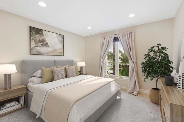 Bedroom, Interior, Recessed Lighting
