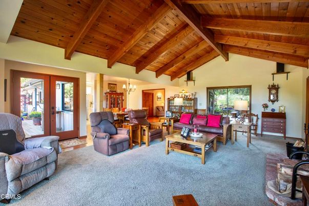 Chandelier, Dining room, Interior, Living room, Wooden Beams, Wooden Ceilings