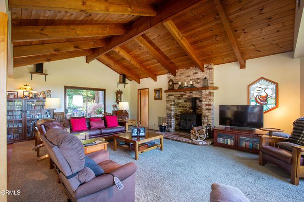 Fireplace, Interior, Living room, Stone Walls, Wooden Beams, Wooden Ceilings
