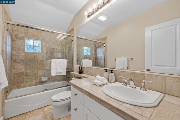 Bathroom, Glass Shower, Interior, Tile Countertops