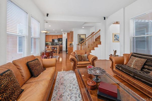 Interior, Kitchen, Living room, Pendant Lights, Recessed Lighting, Stainless Steel Appliances, Wood Texture Flooring