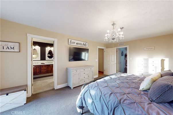 Bedroom, Chandelier, Interior