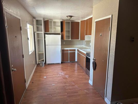 Interior, Kitchen, Wood Texture Flooring