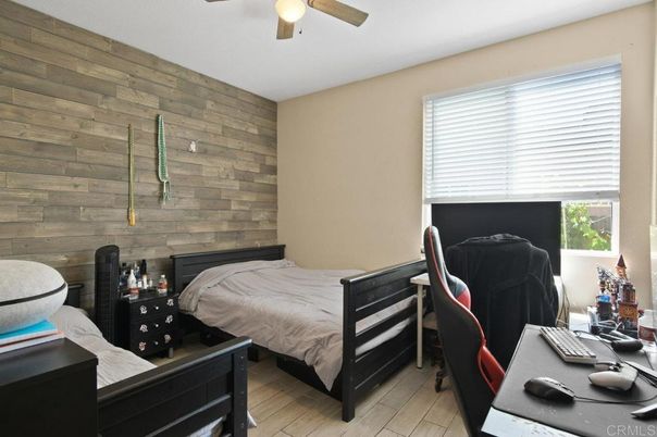 Bedroom, Home Office, Interior, Wood Texture Flooring, Wooden Walls