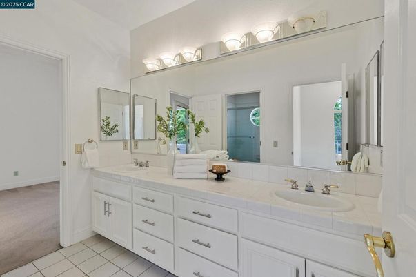 Bathroom, Dual Sink Vanities, Interior, Tile Countertops