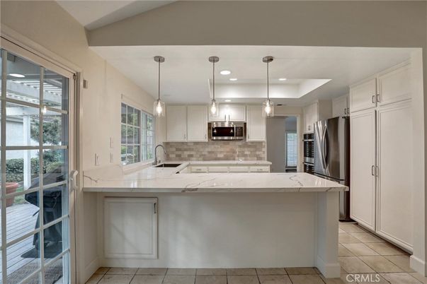Interior, Kitchen, Pendant Lights, Recessed Lighting, Stainless Steel Appliances