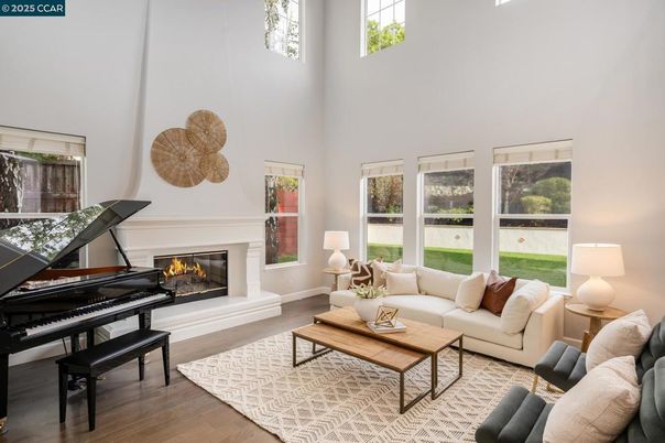 Fireplace, Interior, Living room, Piano, Wood Texture Flooring
