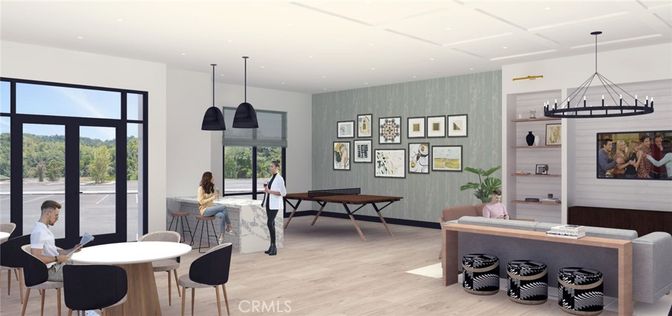 Billiard Table, Dining room, Game Room, Interior, Pendant Lights, Recessed Lighting, Wood Texture Flooring