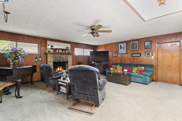 Fireplace, Interior, Living room, Piano, Wooden Walls