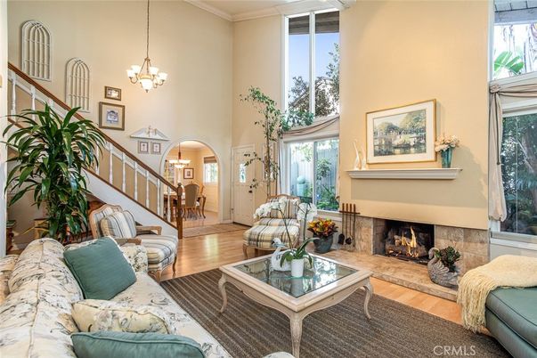 Chandelier, Fireplace, Interior, Living room, Wood Texture Flooring