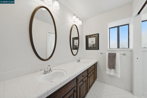 Bathroom, Dual Sink Vanities, Interior, Tile Countertops