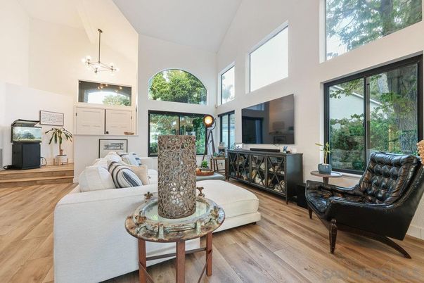 Interior, Living room, Pendant Lights, Wood Texture Flooring