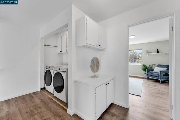 Interior, Utility Closets, Washer, Wood Texture Flooring