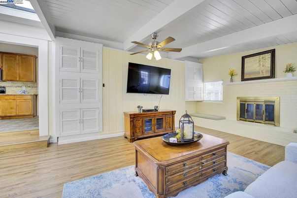 Fireplace, Interior, Wood Texture Flooring