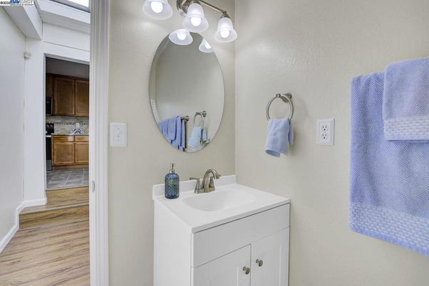 Bathroom, Dual Sink Vanities, Interior, Wood Texture Flooring