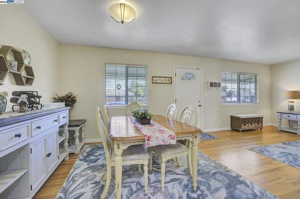 Dining room, Interior, Wood Texture Flooring