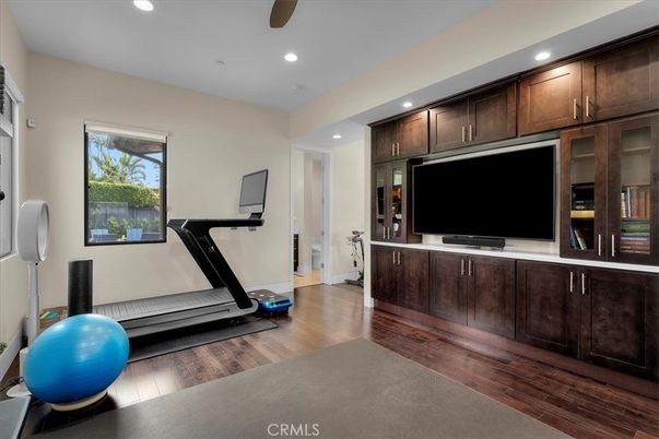 Fitness Equipment, Interior, Recessed Lighting, Wood Texture Flooring