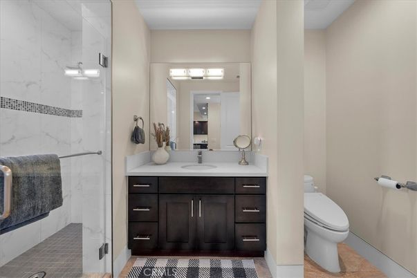 Bathroom, Glass Shower, Interior, Marble Walls