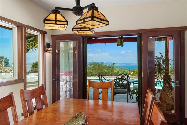 Dining room, Interior, Pendant Lights, Water