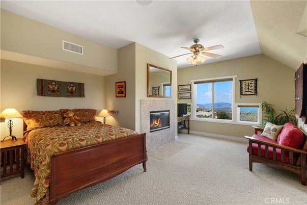 Bedroom, Fireplace, Interior
