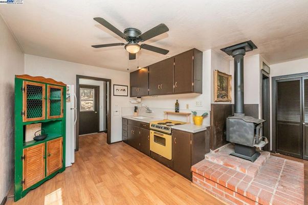 Interior, Kitchen, Wood Texture Flooring