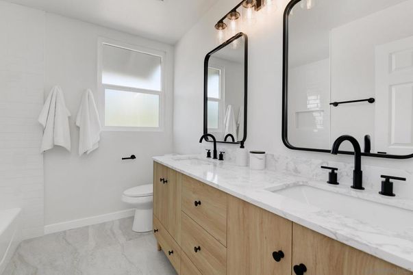 Bathroom, Dual Sink Vanities, Interior, Marble