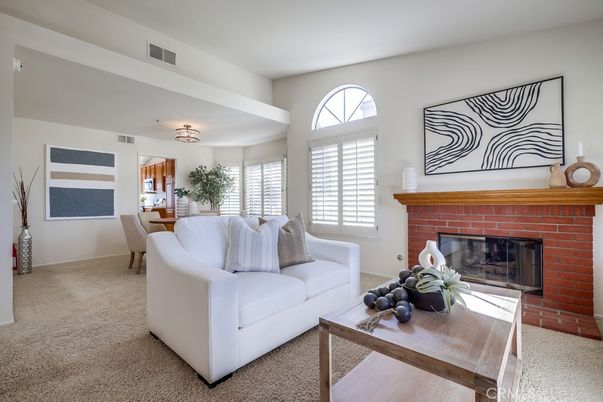 Dining room, Fireplace, Interior, Living room
