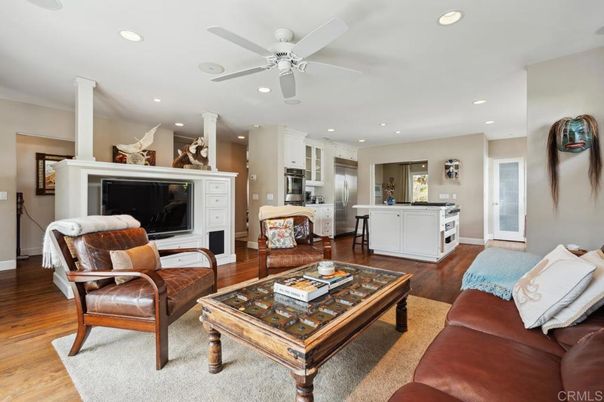 Interior, Kitchen, Living room, Recessed Lighting, Wood Texture Flooring