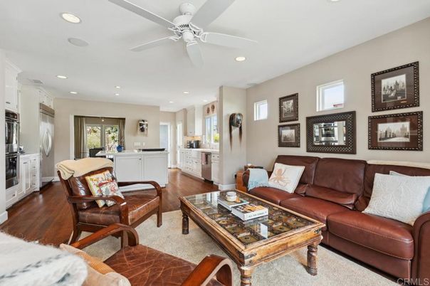 Interior, Kitchen, Living room, Recessed Lighting, Stainless Steel Appliances, Wood Texture Flooring